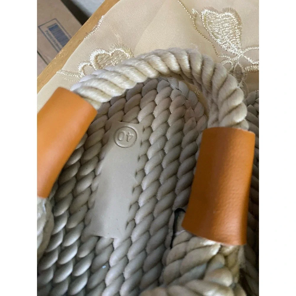 Summer Women Sandals Braided Slip on Fashion Rope Casual Beach Flats Shoes New